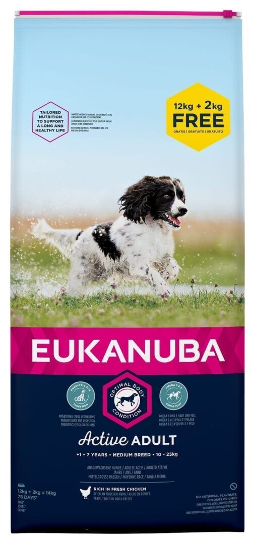 UKANUBA ADULT MEDIUM 12kg + 2kg GRATIS