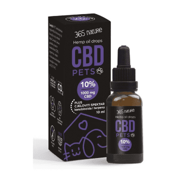 365 nature CBD Pets 10%, ulje konoplje, 10ml