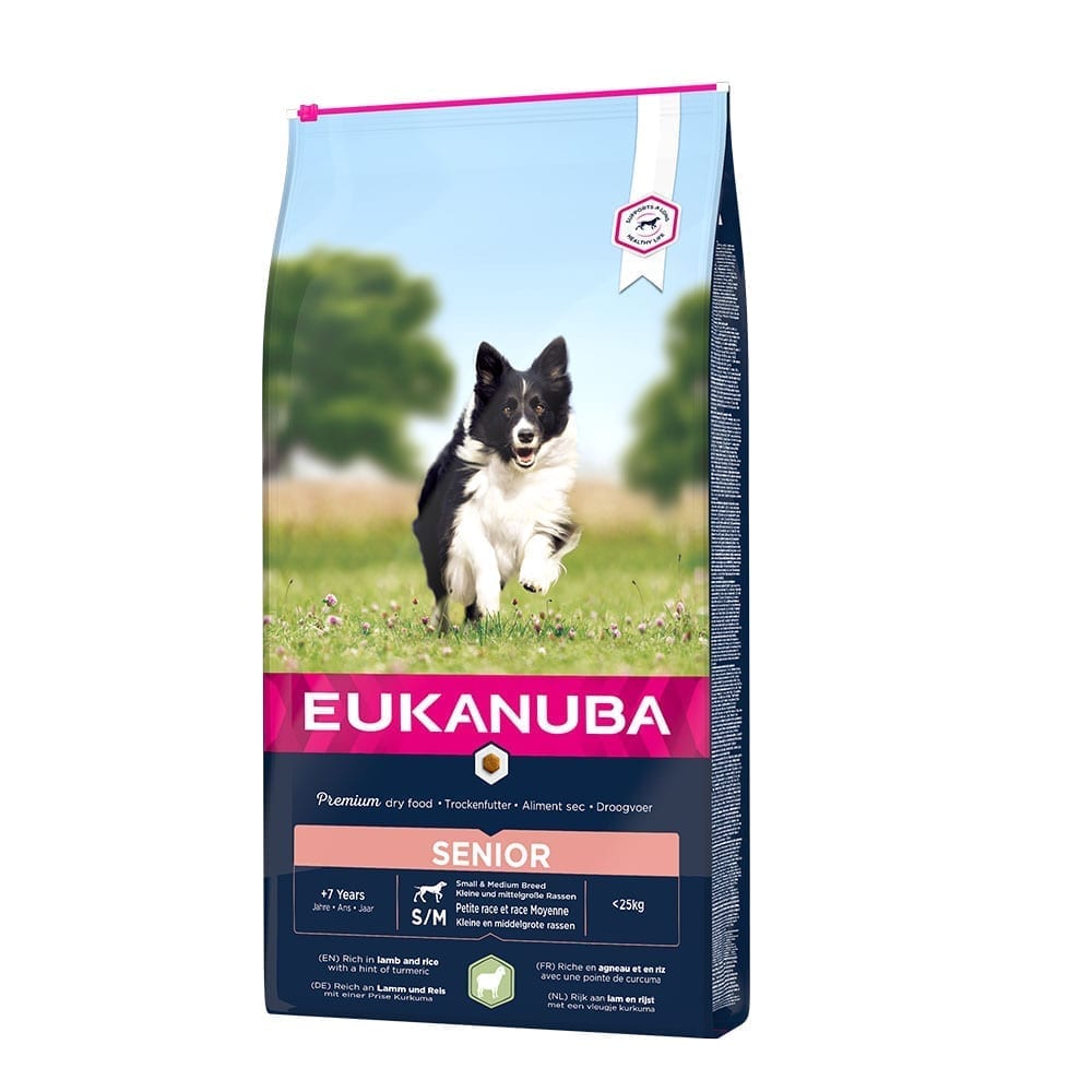Eukanuba Senior za male i srednje pasmine, janjetina i riža